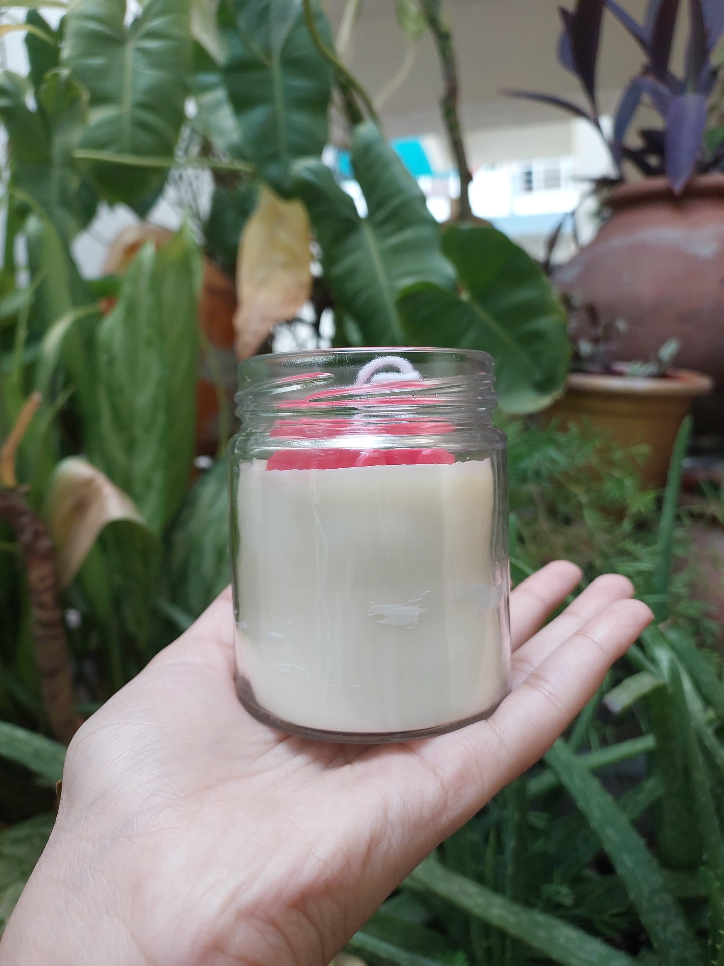 Premium lavender candle gift white soy wax rose mould