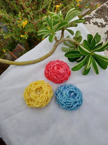 Custom color peony candle gift handmade scented