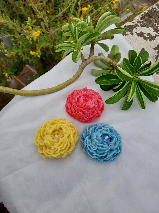 Custom color peony candle gift handmade scented