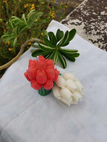 Custom color tulip candle floral decor gift India